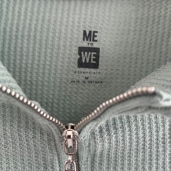 PacSun Me To We Quarter Zip Waffle Long Sleeve Shirt Size M - Picture 4 of 4